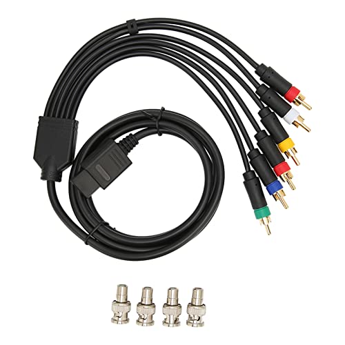 ciciglow RGB RGBS Composite-Kabel, Multifunktionales AV-Kabel mit 4 BNC-Köpfen für NGC N64 SFC SNES-Spielekonsole von ciciglow