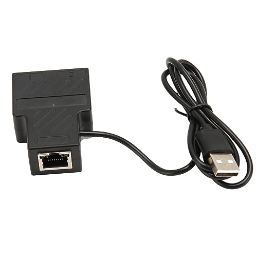 ciciglow RJ45-Ethernet-Splitter 1 zu 2, Internet mit 2 Geräten Gleichzeitig Teilen, 100-Mbit/s-Netzwerkadapter, Stromversorgung über USB, Keine Verbindung Erforderlich, Unterstützt ciciglow RJ45-Ethernet-Splitter 1 zu 2, Internet mit 2 Geräten Gleichzeitig Teilen, 100-Mbit/s-Netzwerkadapter, Stromversorgung über USB, Keine Verbindung Erforderlich, Unterstützt von ciciglow