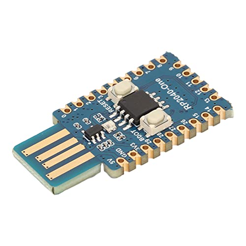 ciciglow RP2040 EIN Entwicklungsboard, USB-A-Stecker, Dual-Core-Mikrocontroller-Kit, 4 MB Flash-Leiterplatte, Pico-Erweiterungsboard für C, für C + +, für die Python-Entwicklung von ciciglow