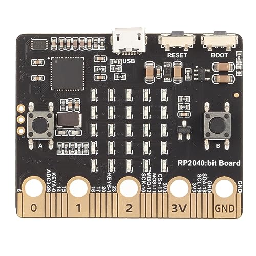 ciciglow RP2040 Micro Bit Development Board, W25Q16 16M Flash Programming Development Board mit 5x5 Dot LED Licht, für Raspberry PICO von ciciglow