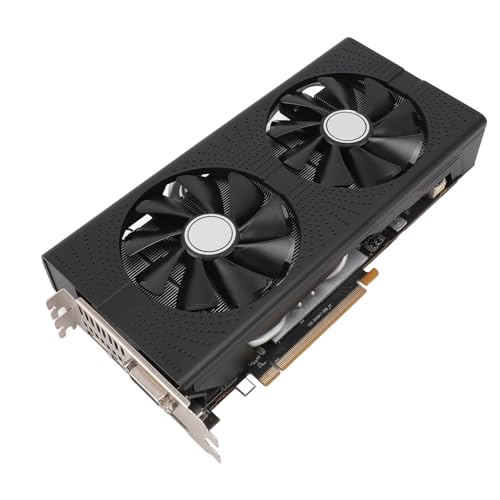 ciciglow RX590 8 GB GDDR5 256-Bit-Gaming-Grafikkarte, 1460 MHz Kernfrequenz, Dual-Lüfter-Kühlung, Unterstützung für DirectX 12, OpenGL 4.5, PCI Express 3.0 X16, für Desktop-PC von ciciglow