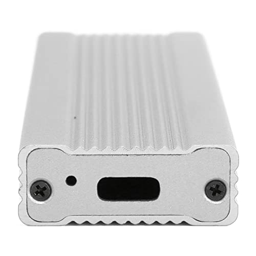 ciciglow SATA M.2-Gehäuse, 10 Gbit/s Ultradünnes NVME-SSD-Gehäuse, Festplattenbox, USB3.1-Typ-C-SSD-Gehäuse für 2230/2242/2260/2280-mm-Festplatte (Silber) von ciciglow
