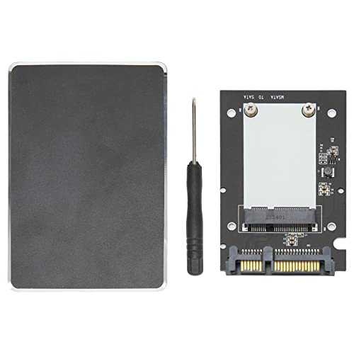 ciciglow -SATA-zu-SATA-III-Festplattenbox, 2,5-Zoll-Festplattengehäuse aus Aluminiumlegierung für MSATA 26,8/50,95-mm-SSD-Solid-State-Laufwerk-Adapterbox(Keine Festplatte) von ciciglow