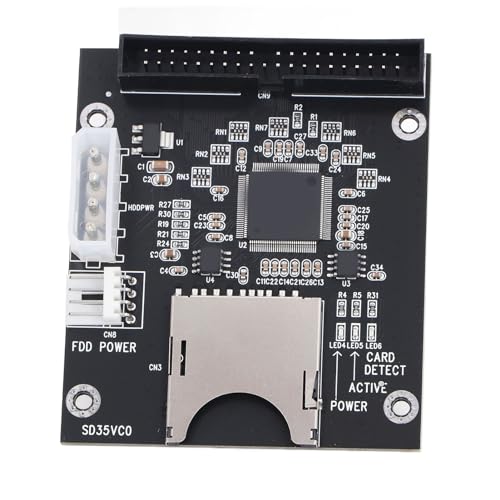 ciciglow SD-Karte auf 3,5-Zoll-IDE-Adapter, Speicherkarte SDHC SDXC MMC auf 40-Pin-Stecker IDE-Festplattenlaufwerk-Adapter für 98SE Me 2000 XP und für Linux von ciciglow