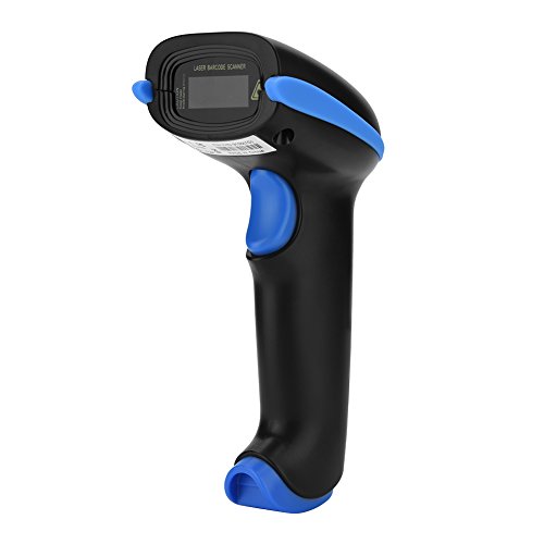 ciciglow Scanner-Lesegerät, Drahtloser Barcode-Handscanner, 2,4 GHz, Zwei Verbindungsmodi, Hohe Empfindlichkeit für Lager, Supermarkt, Hotel und Mehr(Blau) von ciciglow