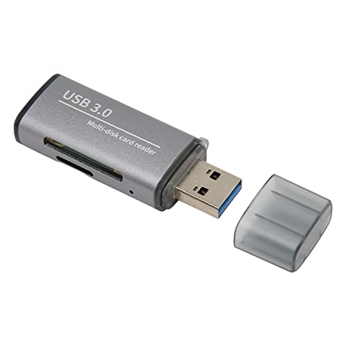 ciciglow Speicherkartenleser, USB A 3.0 SD-Kartenleser Unterstützung für Micro Storage und Speicherkarte Tragbarer Speicherkartenleser für Windows, für OS X, für Linux-System von ciciglow