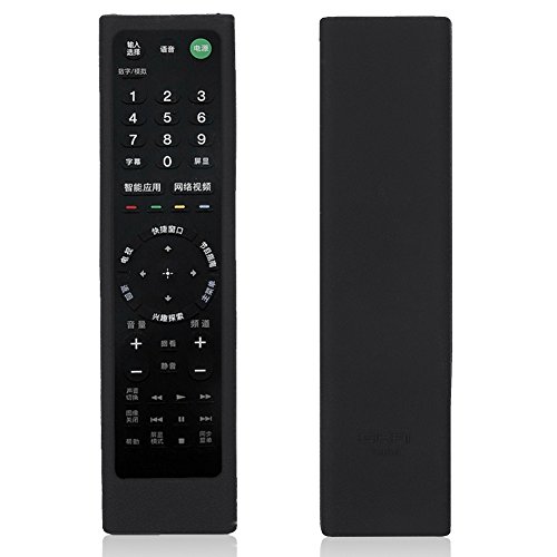ciciglow TV-Fernbedienungsabdeckung, Anti-Drop-Fernbedienungshülle, Stoßfeste Schutzhülle, Ersatz für Smart TV-Fernbedienung RMF-TX200C, Schwarz von ciciglow