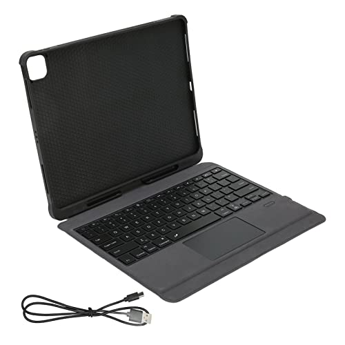 ciciglow Tablet-Tastatur, Tragbare Drahtlose Tastatur, Wiederaufladbar, Magnetische, Hintergrundbeleuchtete Bluetooth-Tastatur mit Touchpad und Hülle für IOS Tablet Pro 12,9 Zoll von ciciglow