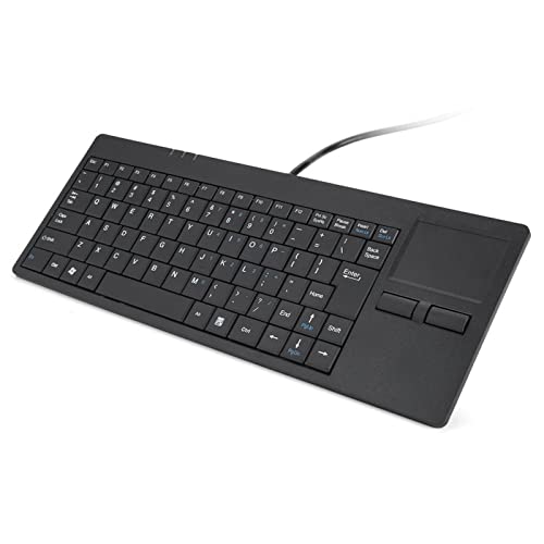 ciciglow -Tastatur mit Touchpad, 82 Tasten Kabelgebundener USB-Eingebauter Touchpad HUB-Port-Tastatur, Stumme Ultradünne Tastatur für Notebook/Schreibtisch von ciciglow