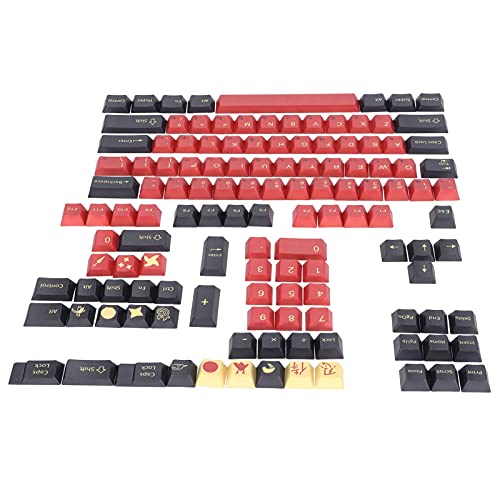 ciciglow Tastenkappen-Set, Interessantes DIY PBT-Tastenkappen-Kit, Einschließlich 128-Tasten-Schalter Mechanische Tastatur-Tastenkappen Japanischer Animationselement-Stil von ciciglow