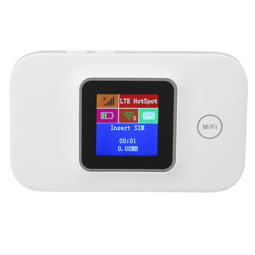 Tragbarer WLAN-Hotspot für Bis zu 10 Benutzer mit Farbdisplay, SIM-Kartensteckplatz, Stabilem Signal, Sicherer Verschlüsselung von ciciglow