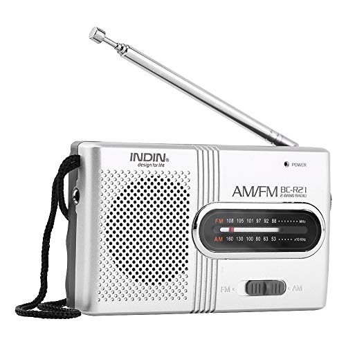 ciciglow Tragbares Radio AM FM, -Radio mit Eingebauten Lautsprechern und Kopfhöreranschluss, Stereo-Lautsprecher, Empfänger, Musik-Player mit Teleskopantenne von ciciglow