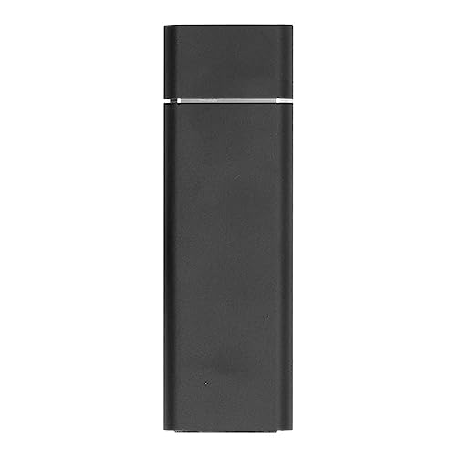 ciciglow USB-C-SSD-Gehäuse, M.2 NGFF, Hochgeschwindigkeitsübertragung(Keine Festplatte), USB 3.0, 5 Gbit/s, USB 3.1, 10 Gbit/s, Typ C, Metall-SSD-Gehäuse für Computer (Schwarz) von ciciglow