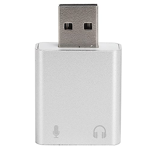 ciciglow USB Sound Adapter, USB Externe Audio Soundkarte Adapter USB zu Toto 3,5 Mm Konverter Kopfhörer Adapter 7.1 Kanal Mikrofonbuchse Audio Adapter von ciciglow