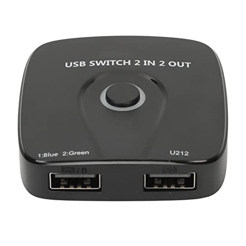 ciciglow USB Switch Selector, 2 in 2 Out USB Switcher USB 2.0 Peripheral Switcher Box Hub für Computer Smart TV Tastatur Scanner Drucker Telefon von ciciglow