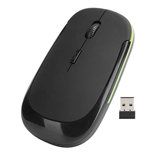 ciciglow USB Wireless Mouse, 2.4G 1600dpi Einstellbare Wireless Optische Maus USB Mouse Mute Notebook Computerzubehör(schwarz) von ciciglow