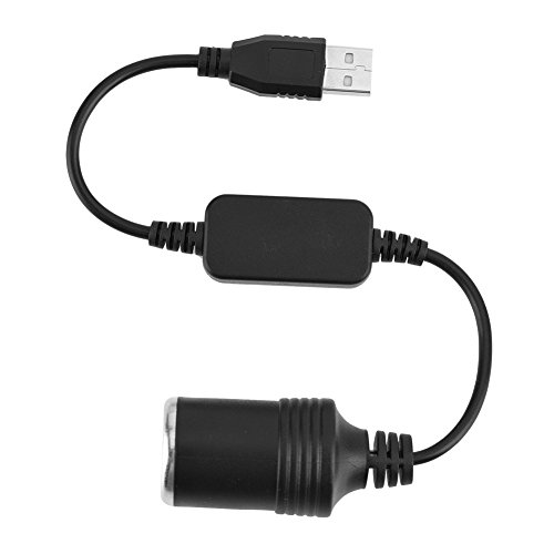ciciglow USB auf 12V Zigarettenanzünder-Buchsenstecker Aufwärts USB auf 12V Buchse Kabelkonverterkabel passend für Fahrrekorder, elektronischer Hund, Autoladegerät von ciciglow