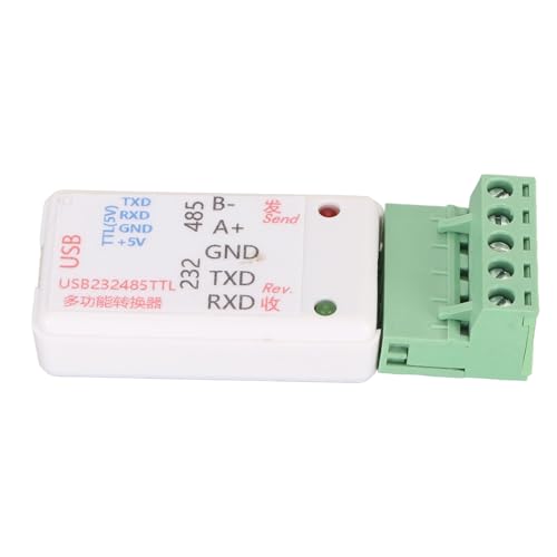 ciciglow USB-zu-485/232-Konverter, 3-in-1-Funktion, Klein und Kompakt, Industrielles ABS-Material, mit Anzeige, für Zugangskontrolle, PTZ, SPS, Industrielle Instrumentierung von ciciglow