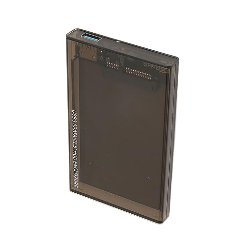 ciciglow USB3.0III 2,5-Zoll-Festplattengehäuse, UASP-Beschleunigung, SSD-Gehäuse, Werkzeuglose Installation, Intelligenter Ruhezustand, Verschiebbares Abdeckungsdesign(Keine Festplatte) von ciciglow