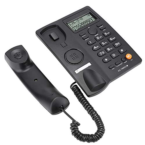 ciciglow Vintage Schnurgebundenes Tischtelefon, Freisprechtelefon, Rauschunterdrückung, Kurzwahl, mit Pause/Hold-Funktion, für Home Office Hotel(Schwarz) von ciciglow
