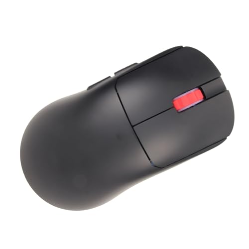 ciciglow Wiederaufladbare Gaming-Maus, Kabellose Maus mit Dual-Modus 2,4 G Kabelgebunden, 10000 DPI Einstellbare Empfindlichkeit, Matte Textur, Leichtes (Black) von ciciglow