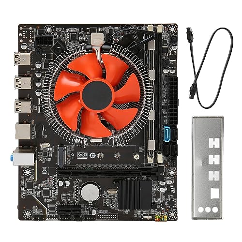 ciciglow X79 Motherboard-Set, LGA 1356 CPU-Steckplatz 8G 2xDDR3 6 Kerne 12 Threads Motherboard mit Lüfter Dual-Kontrollleuchte für PC von ciciglow