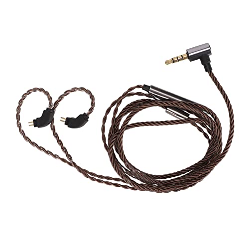 3,5-mm-Kopfhörerkabel, 2-poliger 0,78-mm-Anschluss, Schnittstellen-Kopfhörer-Ersatzkabel, mit Mikrofon-Kopfhörer-Verlängerungskabel, für 2-polige Schnittstellen-Kopfhörer, für Weston 1964 UE3X UE18 W4 von cigemay