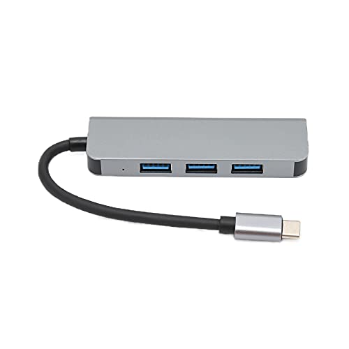 cigemay 4-in-1-Hub mit 1 X USB 3.0, 3 X USB 2.0, 5 Gbit/s, Tragbares Erweiterungsdock, USB-Splitter-Adapter für Tastatur, Maus, Festplatte und USB-Speicherstick, Plug-and-Play-Einfachzugriff von cigemay