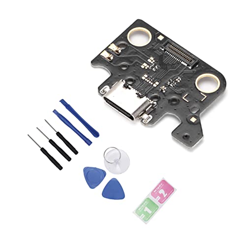 cigemay Ersatz-USB-Ladeanschluss für Galaxy Tab A7 10,4 Zoll SM-T500 T505 PCB Board Dock Flex Kabel Repiar Sets mit Schraubendreher/Pressplatte/Press Stick/Saugnapf von cigemay