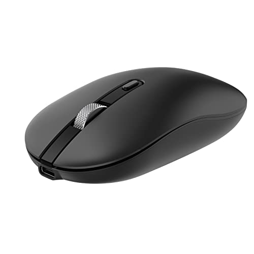 cimetech Bluetooth Maus Kabellos Wiederaufladbare Leise Funkmaus 2.4GHz Mäuse Ergonomisch mit USB-Empfänger 3 DPI Einstellbar Computermaus Kabellos PC USB Maus Wireless für PC, Laptop, Computer von cimetech