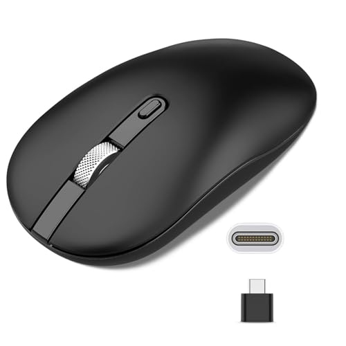 cimetech USB C Maus Kabellos, 2,4Ghz Kabellose Maus Leise Funkmaus Ergonomisch 3 DPI Einstellbar Computermaus Wireless für Apple Notebook Tablet MacBook von cimetech