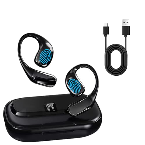 cimsfcor Übersetzer-Ohrhörer, 138 Online-Sprachübersetzung, kabellos, Bluetooth 5.4, mit Power-Digitalanzeige, Touch/extern/Freisprechmodus für Reisen, Business, Studium (schwarz) von cimsfcor