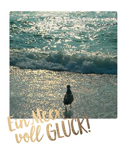 Cityproducts - 4646 - Happy Memories, Postkarte, Maritim, Möwe, Ein Meer voll Glück, 10,5cm x 13cm von cityproducts