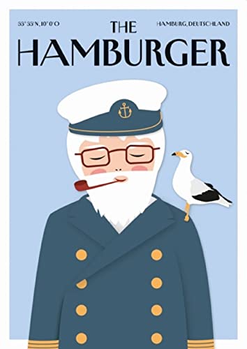 cityproducts - 5858 - Happy City, Postkarte, Hamburg, The Hamburger - Kapitän , A6 von cityproducts