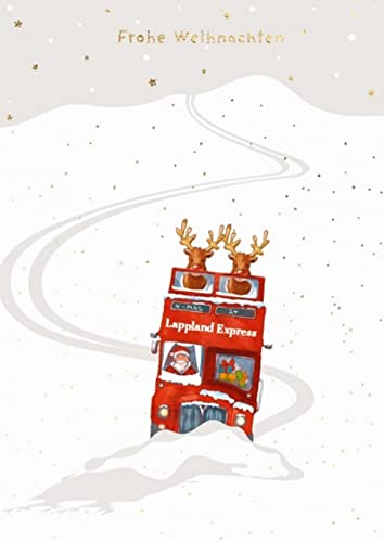cityproducts - 6657 - Postkarte, Weihnachten, Happy x-mas!, Frohe Weihnachten Lappland Express , DIN A6 von cityproducts