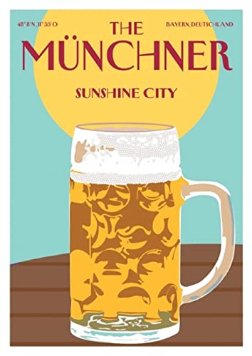 cityproducts - 6870 - Happy City, Postkarte, The Münchner - Maß Sunshine City, A6 von cityproducts