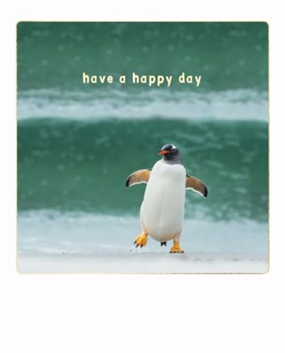 cityproducts - 7077 - Happy Memories, Postkarte, Pinguin, have a happy day, 13cm x 10,5cm von cityproducts