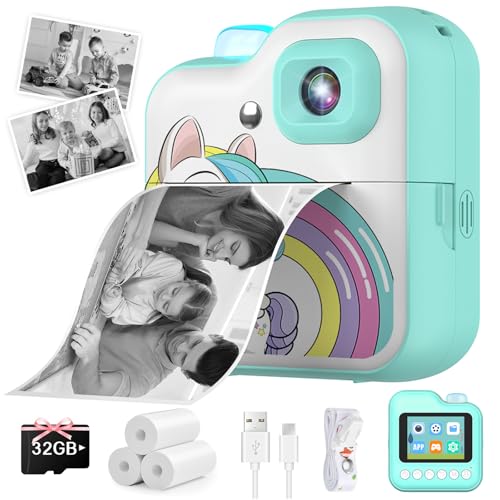 Kinderkamera Sofortbildkamera mit APP-Spiel & Musik – Kreative Fotokamera für Kinder 4-16 Jahre – Drucken, Filmen, Spielen Kinderkamera Sofortbildkamera mit APP-Spiel & Musik – Kreative Fotokamera für Kinder 4-16 Jahre – Drucken, Filmen, Spielen von clleylise