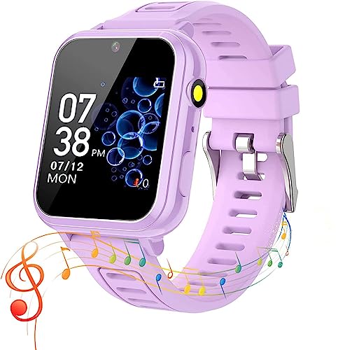 clleylise Smartwatch Kinder, 24 Spiele Musik Smart Watch Kids mit Touchscreen Schrittzähler Kamera Wecker Hörbuch Stoppuhr Rekorder Rechner Kinderuhr Telefonieren für 3-12 Jahre Jungen Mädchen (1) von clleylise