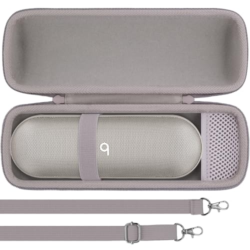 co2CREA Hart Reise Schutz Hülle Etui Tasche für Beats Pill Tragbarer Bluetooth Lautsprecher, Beats by Dr. DRE Pill Lautsprecher Tragetasche mit Schultergurt (Nur Fall, Ohne Lautsprecher) von co2CREA