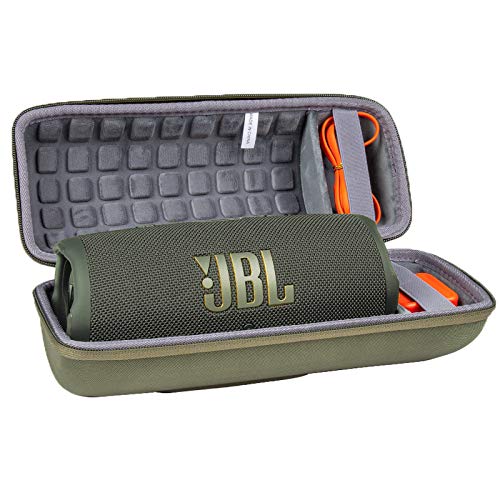 co2CREA Hart Reise Schutz Hülle Etui Tasche für JBL Charge 4 / JBL Charge 5 Tragbarer Bluetooth Lautsprecher (Grün) von co2CREA