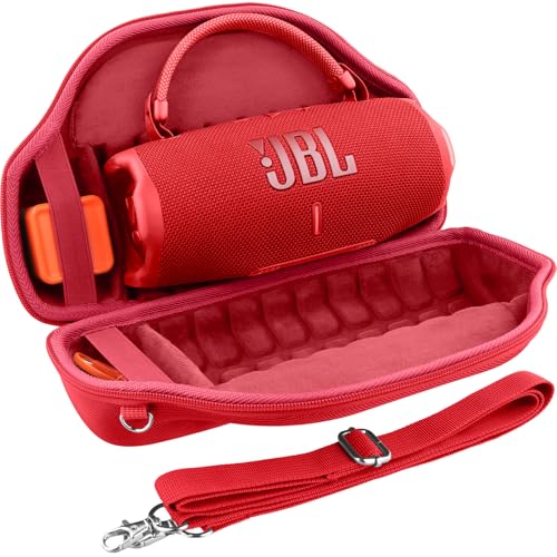 co2CREA Hart Reise Schutz Hülle Etui Tasche für JBL Charge 6 Tragbarer Bluetooth Lautsprecher mit abnehmbarem Schultergurt(Nur Tasche,Ohne Lautsprecher) von co2CREA