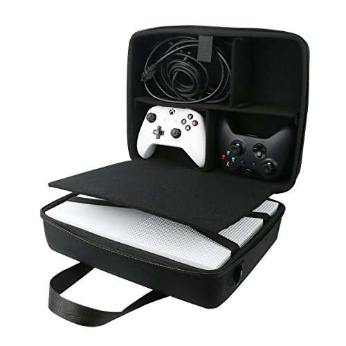co2CREA Hart Reise Schutz Hülle Etui Tasche für Microsoft Xbox One S Konsole and Controller,Tasche für Xbox One S,Nur Tasche von co2CREA