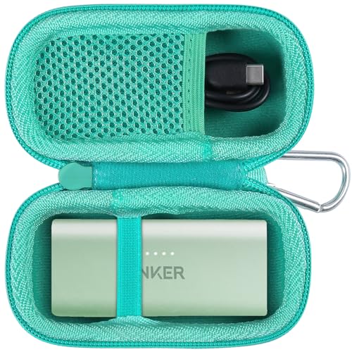 co2CREA Hart Tragbare Schutzhülle Etui Tasche für Anker Nano Powerbank 5000mAh Powerbank 22,5W USB-C Konnektor/Anker 621 Powerbank 5.000 mAh 12W externer Handyakku,Nur Tasche von co2CREA