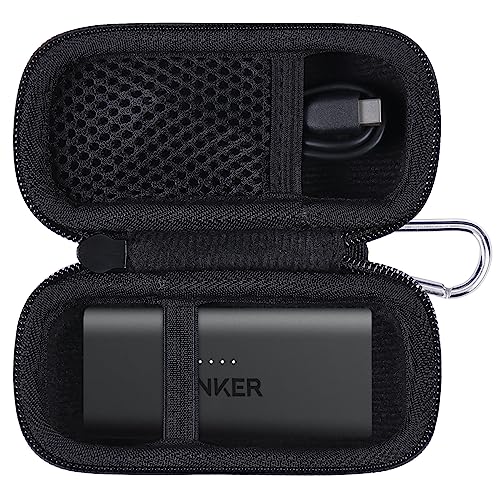 co2CREA Hart Tragbare Schutzhülle Etui Tasche für Anker Nano Powerbank 5000mAh Powerbank 22,5W USB-C Konnektor/Anker 621 Powerbank 5.000 mAh 12W externer Handyakku,Nur Tasche von co2CREA