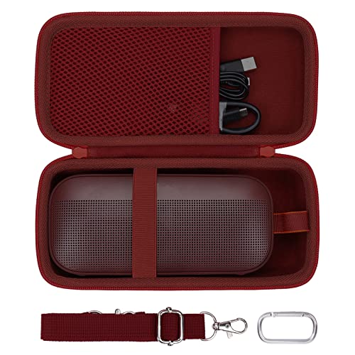 co2CREA Harte Tasche für Bose SoundLink Flex Tragbaren Bluetooth-Lautsprecher Case Etui Tragetasche (Rot) von co2CREA