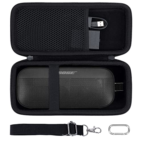 co2CREA Harte Tasche für Bose SoundLink Flex Tragbaren Bluetooth-Lautsprecher Case Etui Tragetasche (Schwarz) von co2CREA