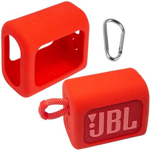 co2CREA Schutzhülle aus Silikon,kompatibel mit Speaker Case für JBL GO 3 /JBL GO 3 Eco tragbarer Bluetooth-Lautsprecher (enthält nur eine Silikonhülle) von co2CREA