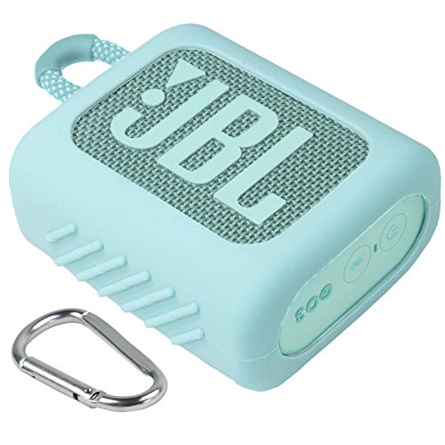 co2CREA Schutzhülle aus Silikon,kompatibel mit Speaker Case für JBL GO 3 /JBL GO 3 Eco tragbarer Bluetooth-Lautsprecher (enthält nur eine Silikonhülle) von co2CREA