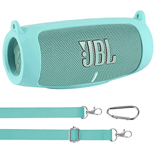 co2CREA Silikonhülle Tragetasche Case für JBL Charge 5 WiFi und Bluetooth Lautsprecher, tragbare ultraleichte Silikon Schutzhülle mit Karabiner und Schultergurt co2CREA Silikonhülle Tragetasche Case für JBL Charge 5 WiFi und Bluetooth Lautsprecher, tragbare ultraleichte Silikon Schutzhülle mit Karabiner und Schultergurt von co2CREA